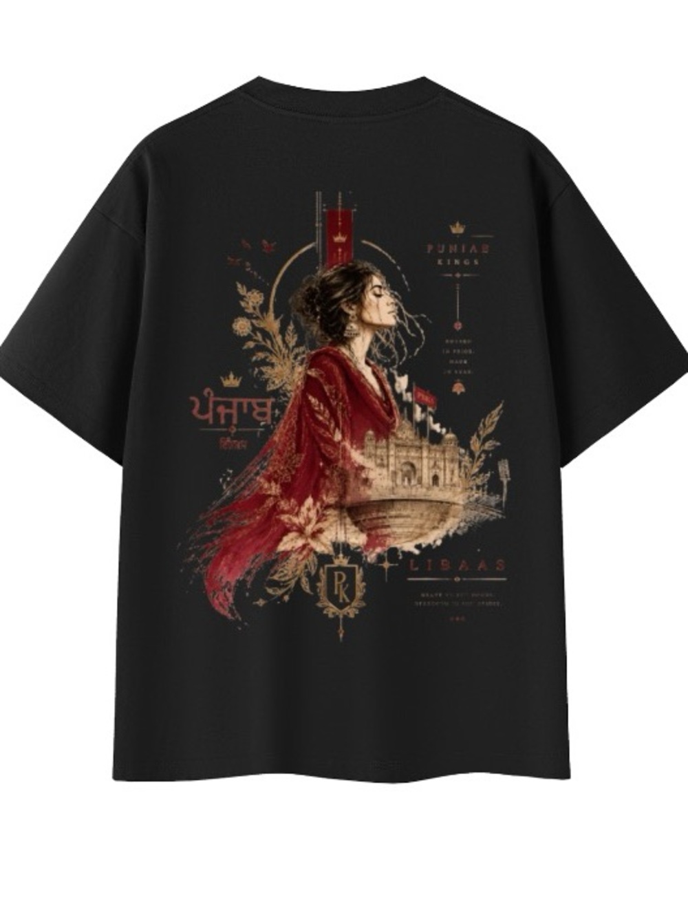 Graphic Tee - Black with Red Print